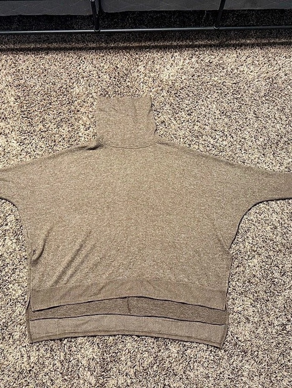 ZENANA Turtleneck Sweater in Brown Size XS